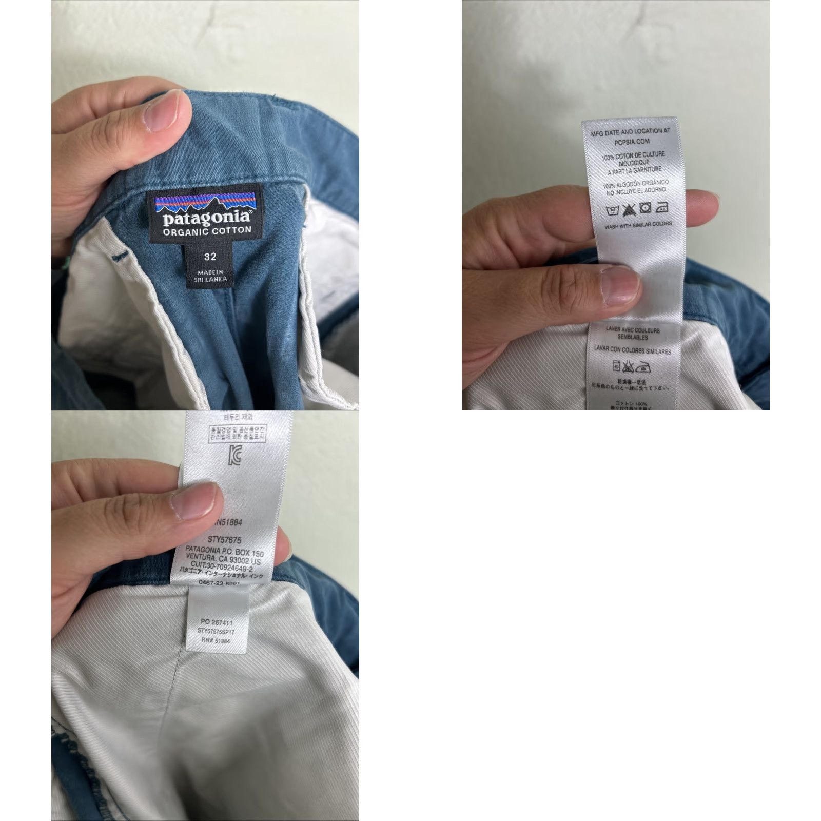 Patagonia Patagonia Organic Cotton Blue Chino Shorts 32x8 Small Hole Stains Mens Size US 32 / EU 48 - 9 Thumbnail