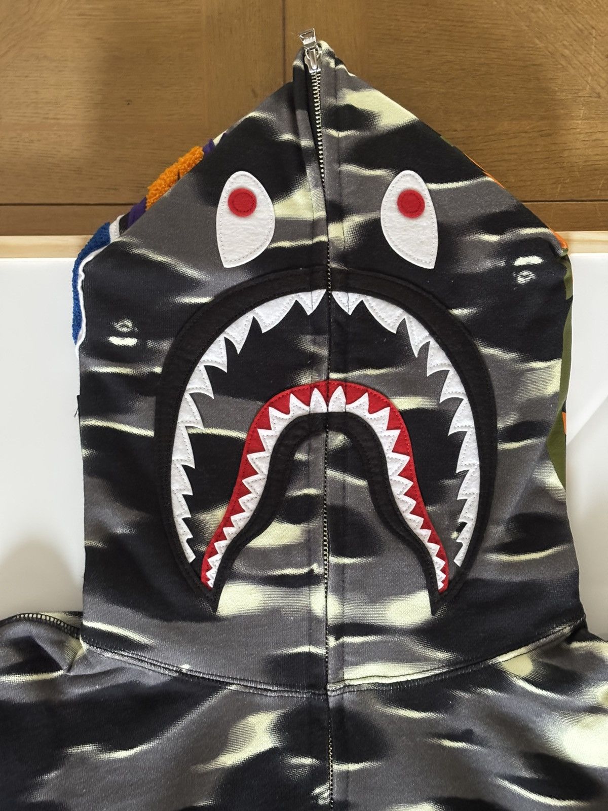 Bape Authentic ape bape screen camo shark full zip hoodie M new Size US M / EU 48-50 / 2 - 2 Thumbnail