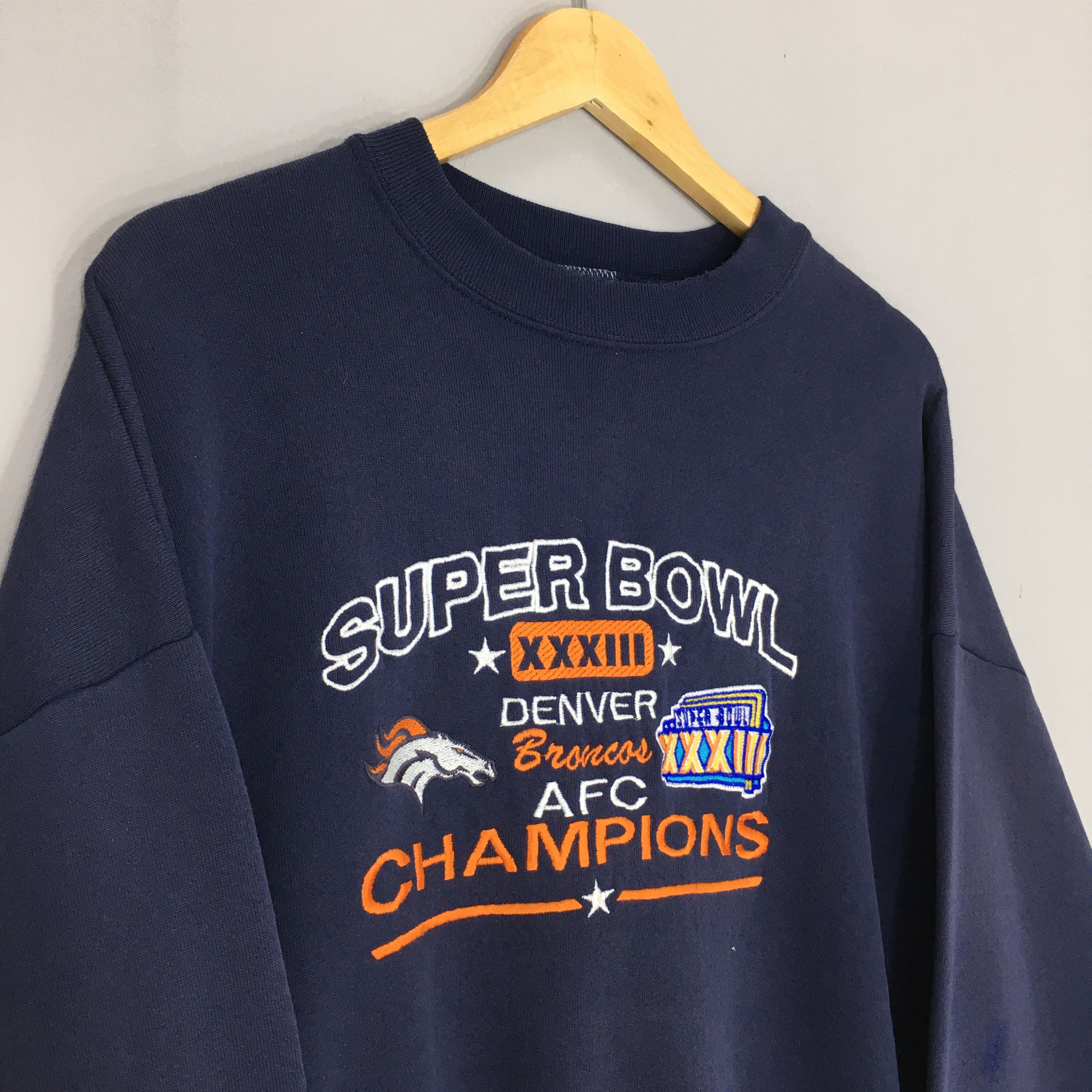 NFL × Vintage Vintage 90s Denver Broncos NFL Sweatshirt XLarge Size US XL / EU 56 / 4 - 3 Thumbnail