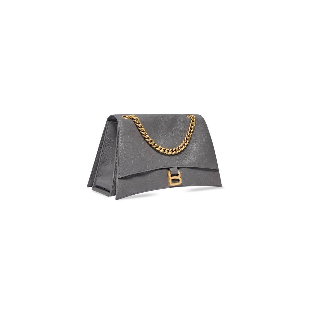 Balenciaga o1la1rc1a1125 Size: OS / Crush Medium Chain Bag in Dark Grey Size ONE SIZE - 5 Thumbnail