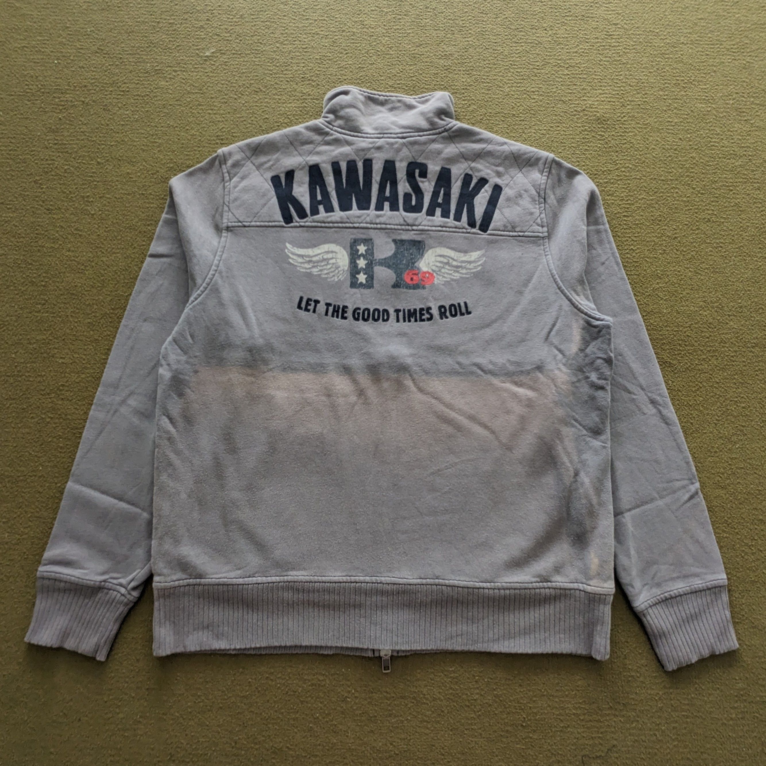 Vintage Vintage KAWASAKI Motorsports Racing Japanese Brand Jacket Size US L / EU 52-54 / 3 - 1 Thumbnail