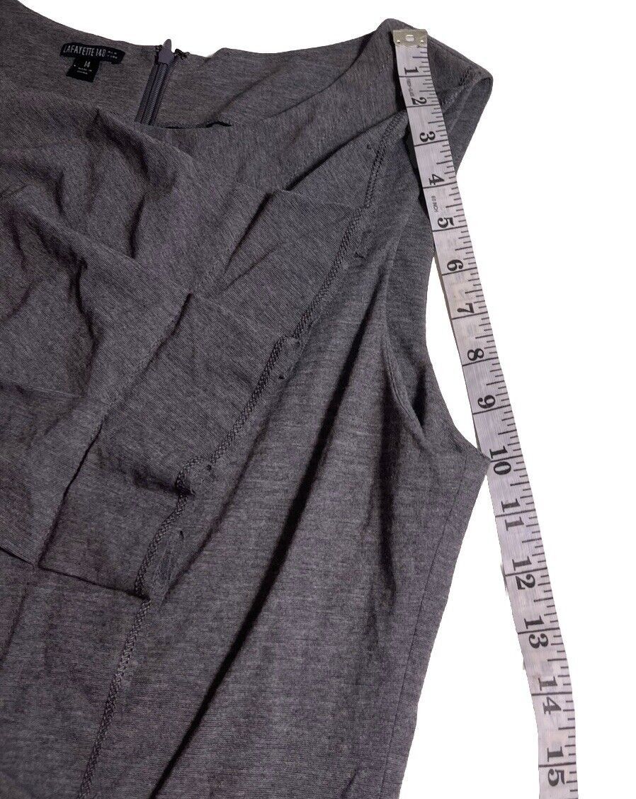 Lafayette 148 Lafayette 148 NY Womens Formed Sheath Dress Grey Sz M Size M / US 6-8 / IT 42-44 - 15 Thumbnail