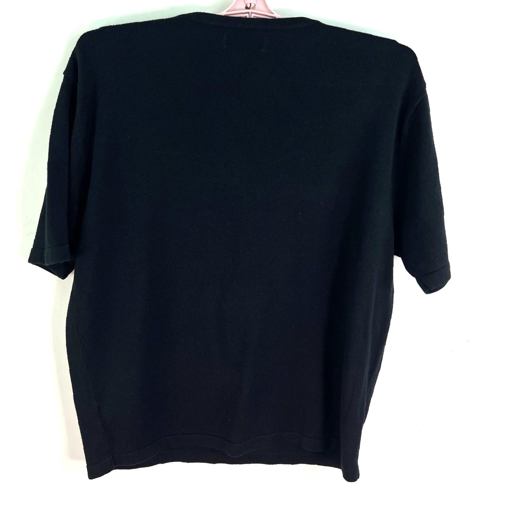 Vintage VINTAGE Yarn Works Pullover Sweater Womens Size L Black Short Sleeve Classic Knit Size L / US 10 / IT 46 - 5 Thumbnail