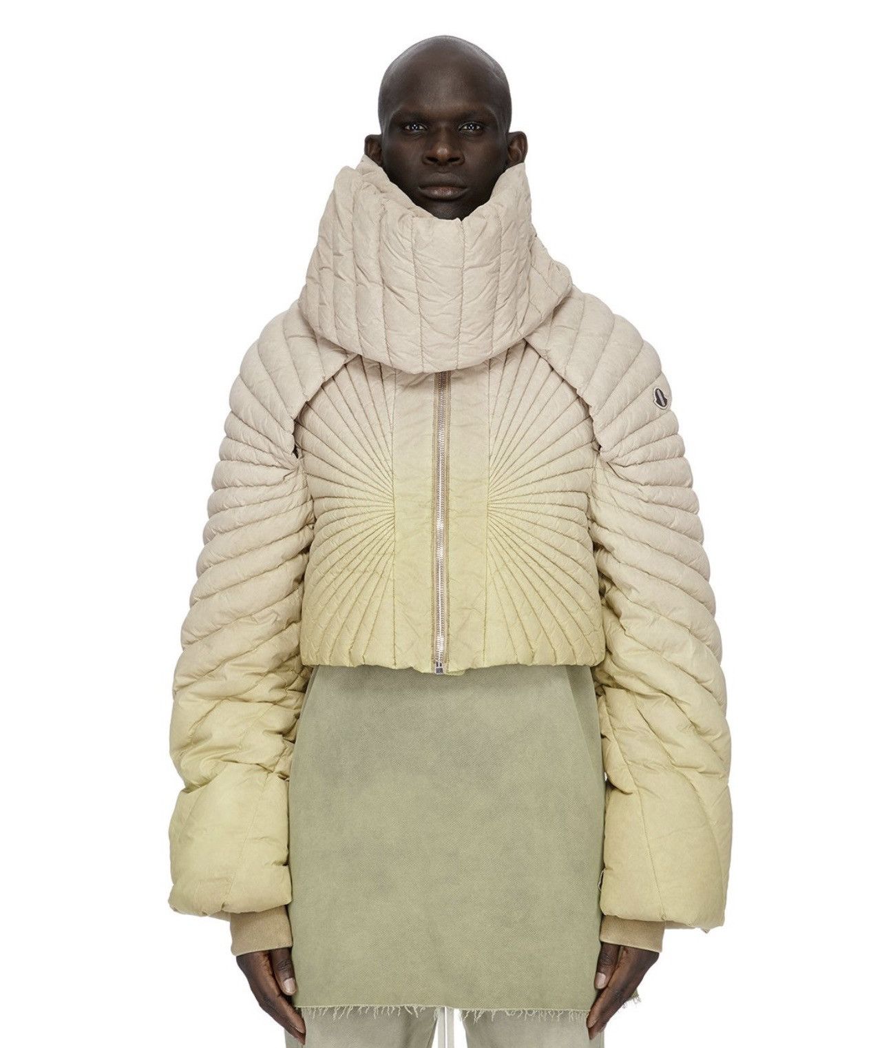 image of Moncler Gradient-Pattern Shell-Down Jacket in Acid, Men's (Size Medium)