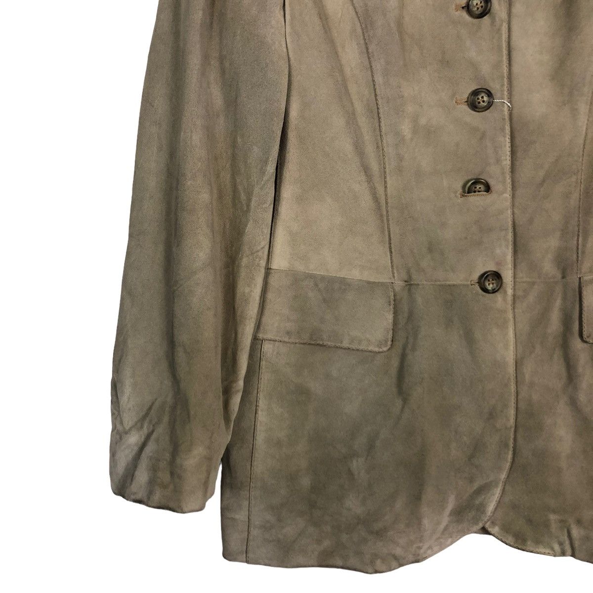 Genuine Leather 🔥VINTAGE GENUINE LEATHER JACKET DOUBLE BREAST LAMATTA PELLE Size US M / EU 48-50 / 2 - 6 Thumbnail