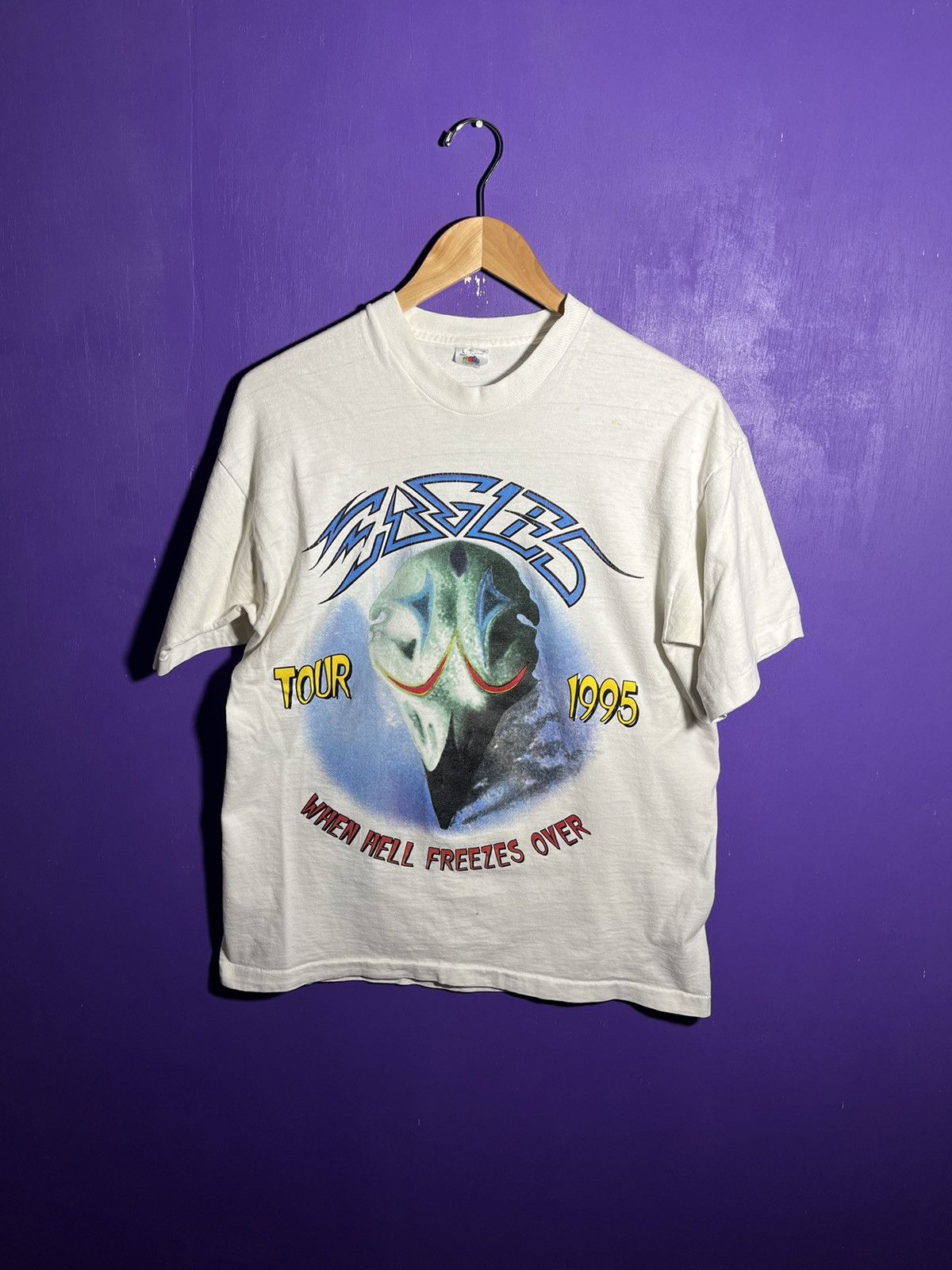Band Tees × Vintage Vintage 1995 Eagles when hell freezes over t-shirt Size US L / EU 52-54 / 3 - 1 Thumbnail