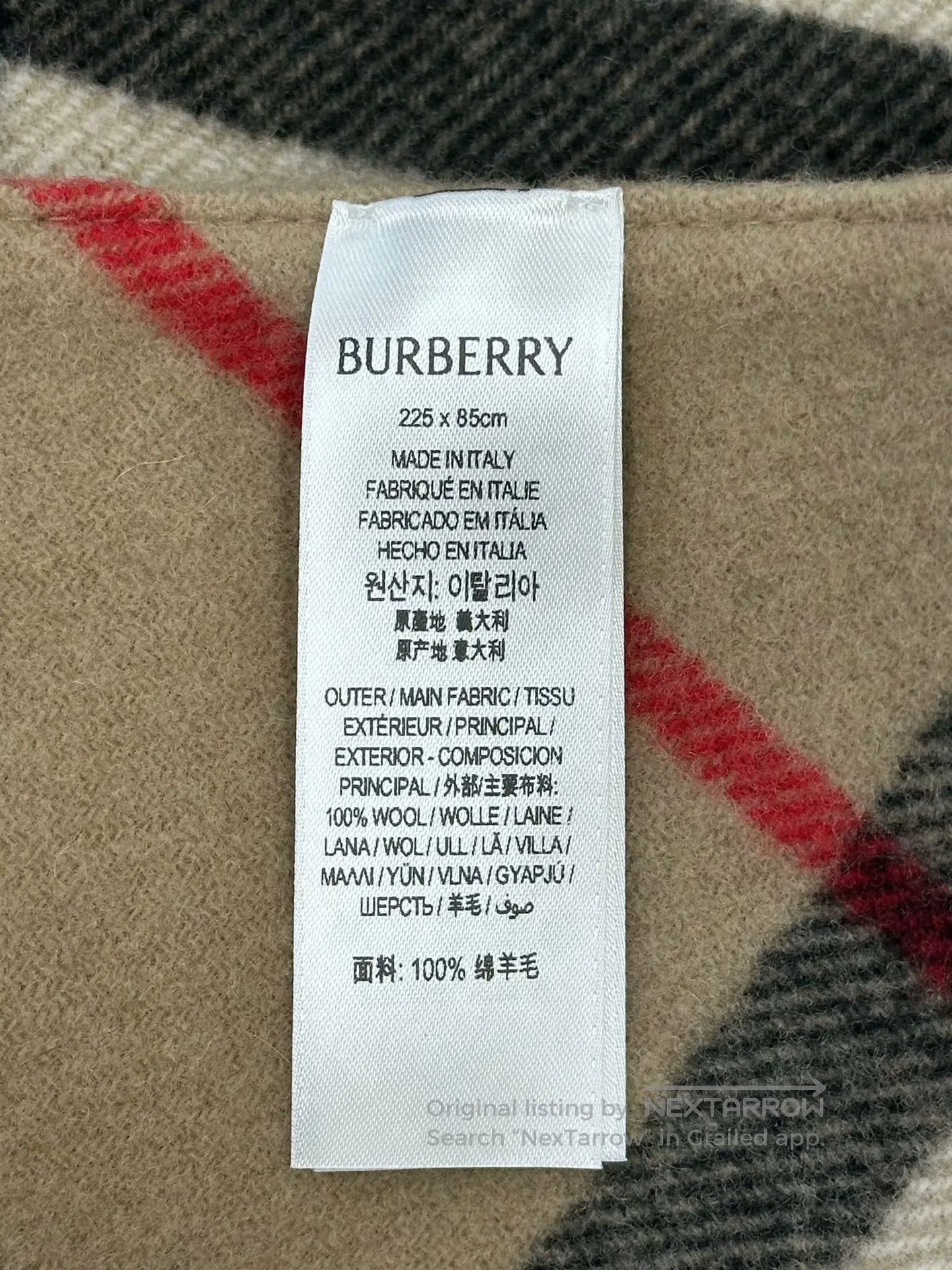 Burberry Burberry size F Khaki Classic Plaid Triangular Shawl| Size S / US 4 / IT 40 - 4 Thumbnail