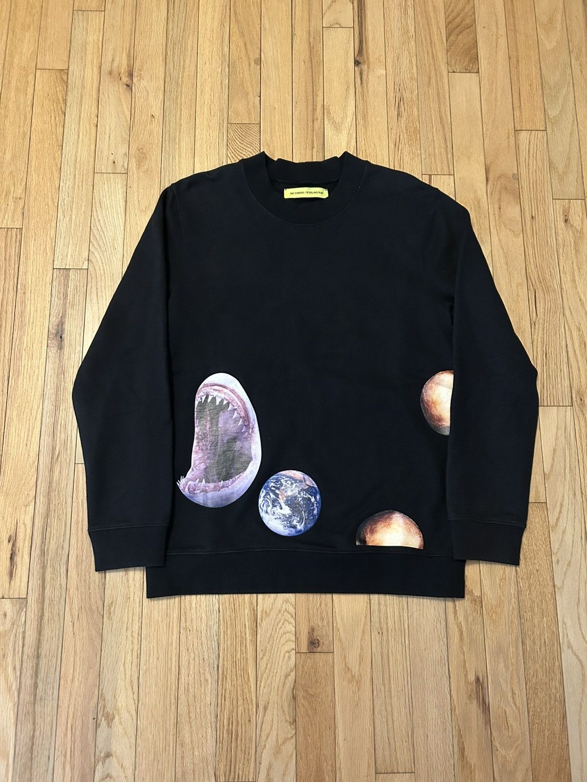 Raf Simons / Sterling Ruby ニットセーター Raf Simons Sterling Ruby Navy Terry Crewneck Sweater