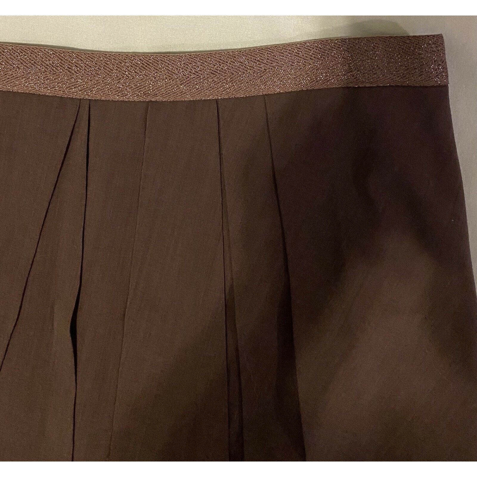 Brunello Cucinelli $965 Brunello Cucinelli 48 12 Skirt Wool Asymmetrical Pleate Size 34" / US 12 / IT 48 - 2 Thumbnail