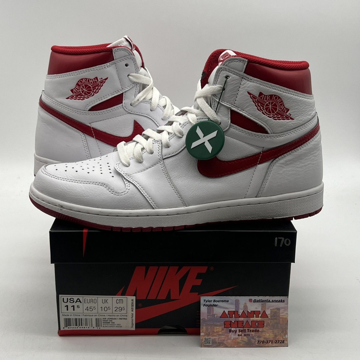 Nike Air Jordan 1 high metallic red Size US 11.5 / EU 44-45 - 1 Thumbnail