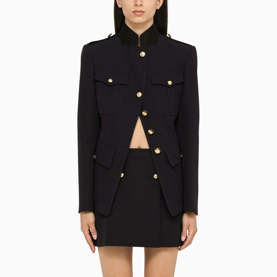 image of Alexander Mcqueen O1D2Blof01223 Jacket In Blue, Women's (Size XS)