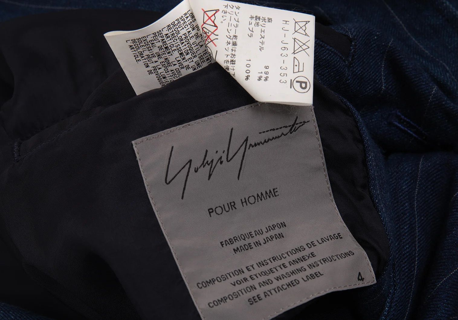 Yohji Yamamoto Yohji Yamamoto Indigo Dyed Linen Stripe Jacket Size US M / EU 48-50 / 2 - 20 Thumbnail