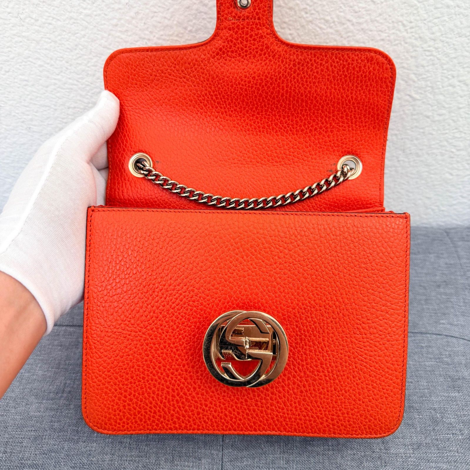 Gucci Authentic Gucci Interlocking GG Leather Shoulder Bag Size ONE SIZE - 9 Thumbnail