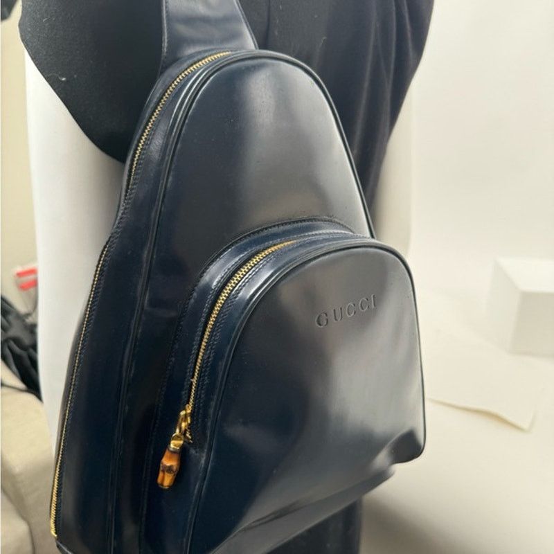 Gucci ucci RARE deep blue sling back w/Tom Ford lines Size ONE SIZE - 2 Thumbnail