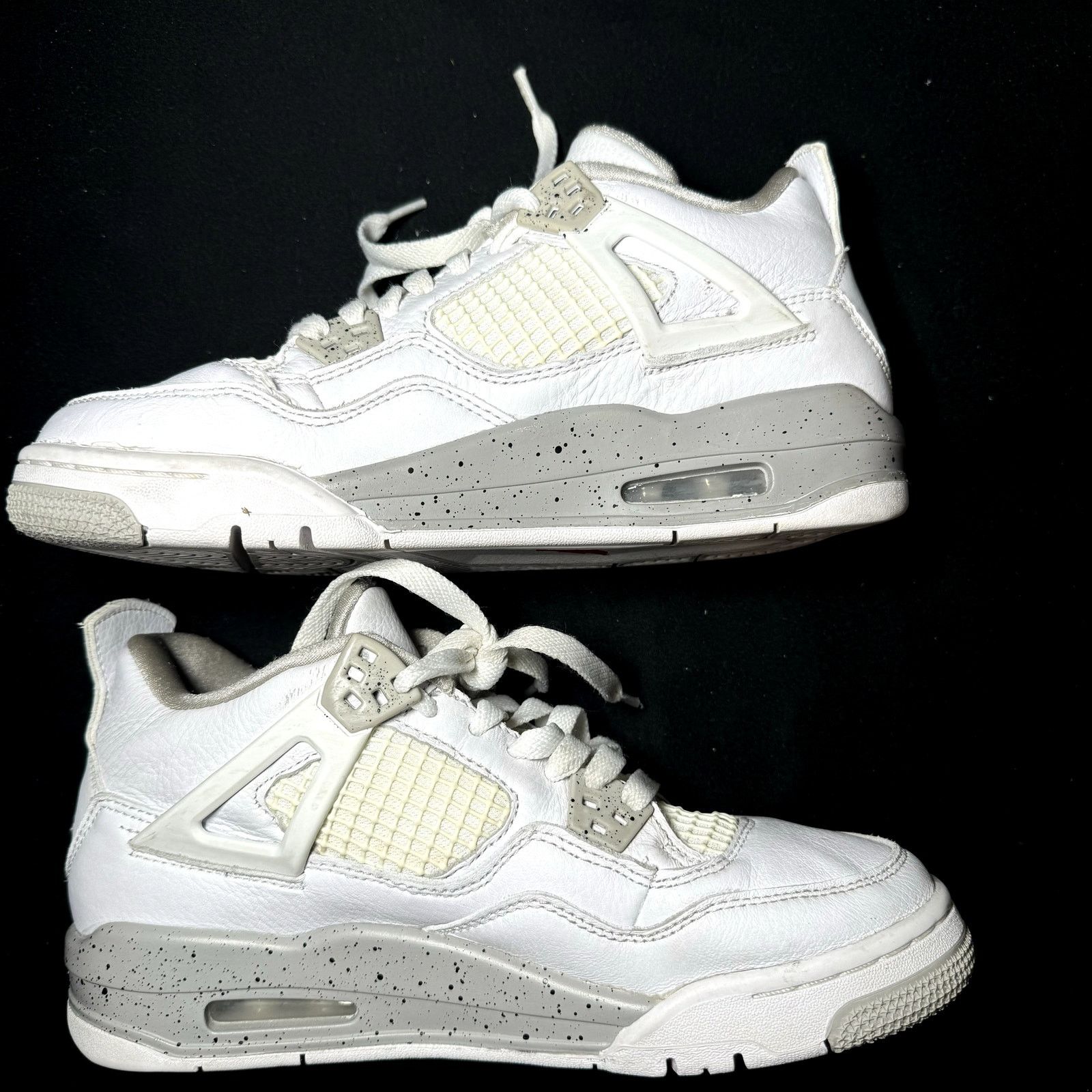 Jordan Brand × Nike Size 6.5 - Nike Air Jordan 4 Retro GS White Oreo Men's Shoes Size US 6.5 / EU 39-40 - 2 Thumbnail