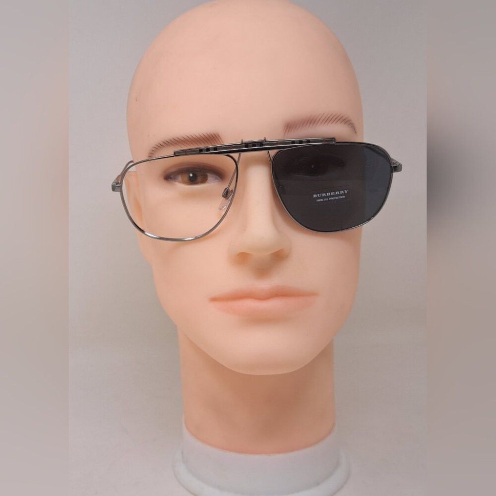 Burberry Burberry Men's Aviator Sunglasses Frames Only Pilot Check M Size ONE SIZE - 2 Thumbnail