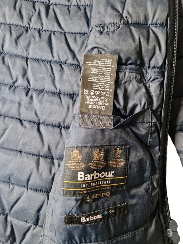 Barbour Barbour International Navy Hooded Quilted Jacket (Size S) Size US S / EU 44-46 / 1 - 7 Thumbnail