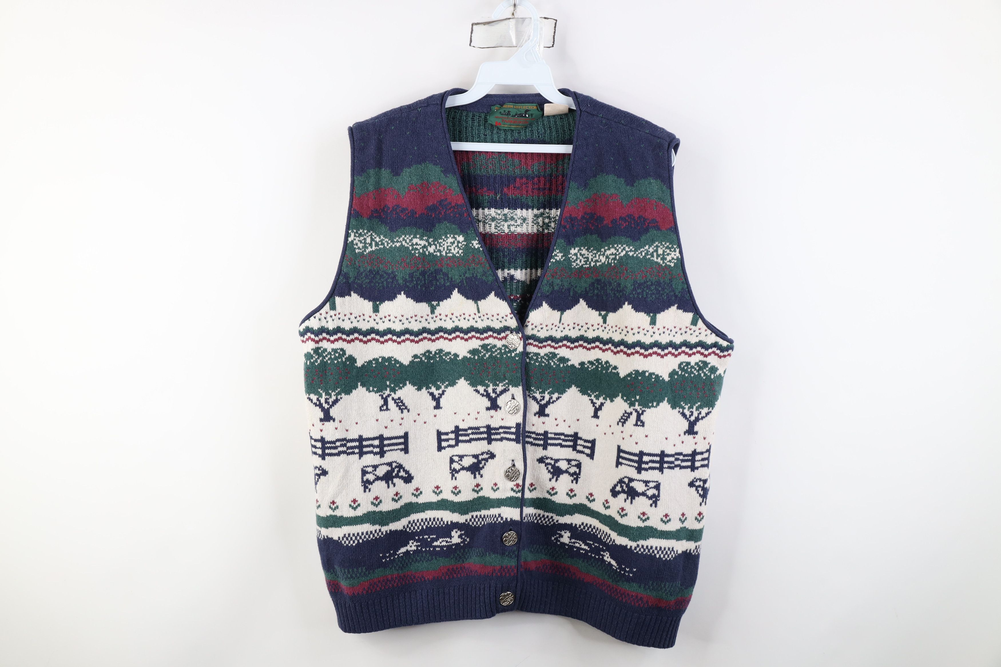 Vintage Vintage 90s Streetwear Tree Duck Knit Sweater Vest Cotton Size XL / US 12-14 / IT 48-50 - 1 Thumbnail