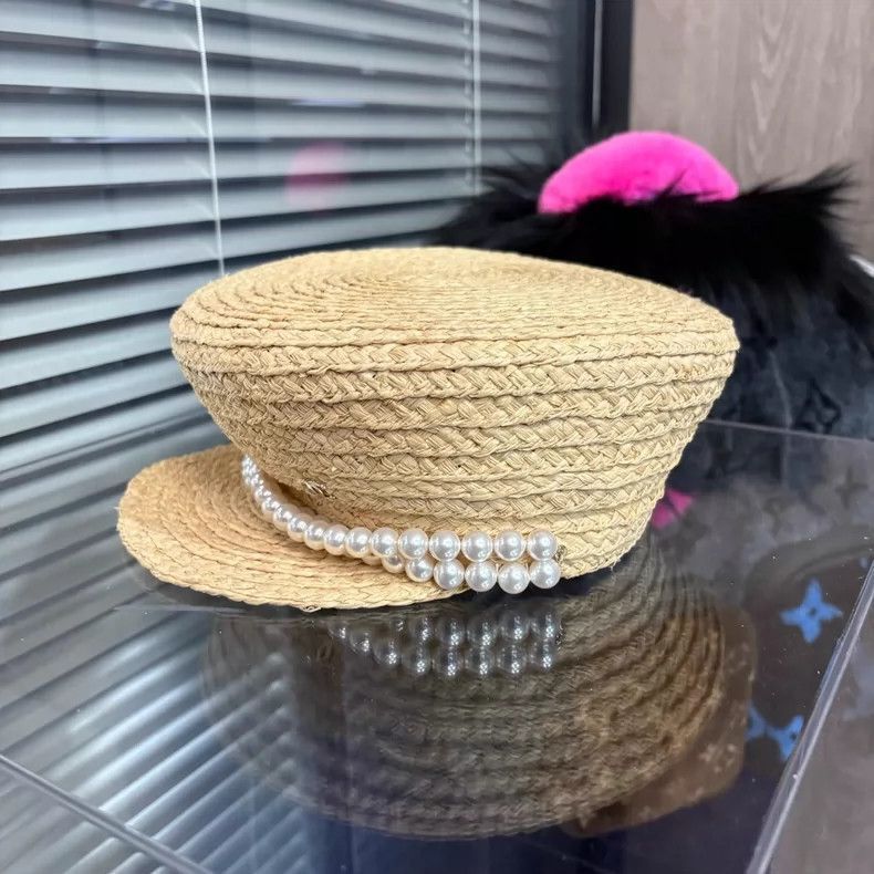Chanel Chanel Pearl Woven Cap Size M -2505 Size ONE SIZE - 4 Thumbnail