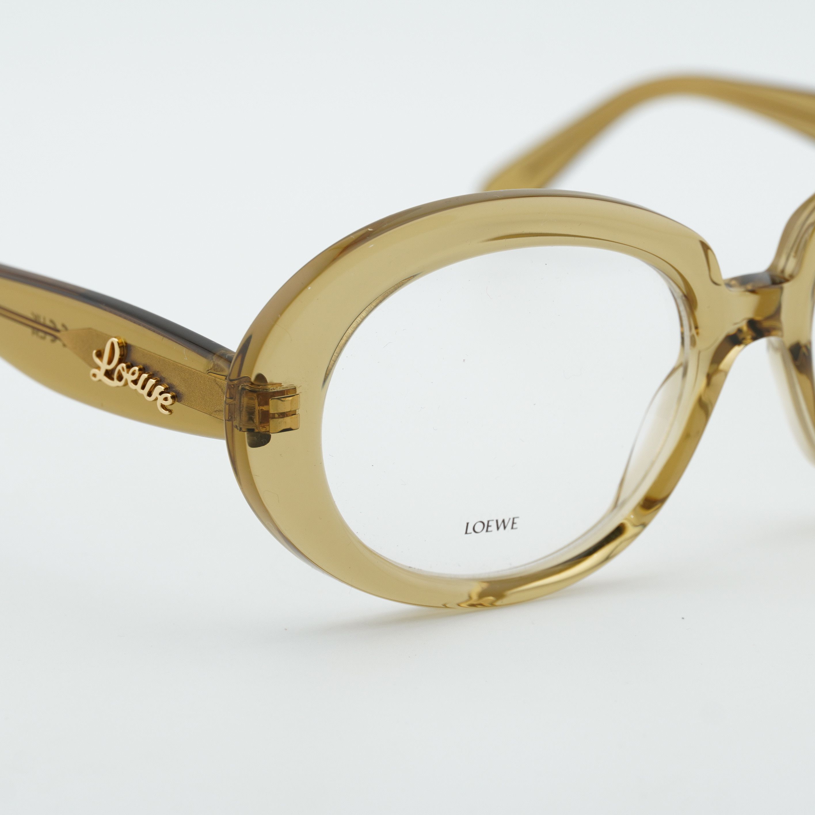 Loewe Loewe LW50089I 096 Eyeglasses Green 53mm Oval Frame Size ONE SIZE - 2 Thumbnail