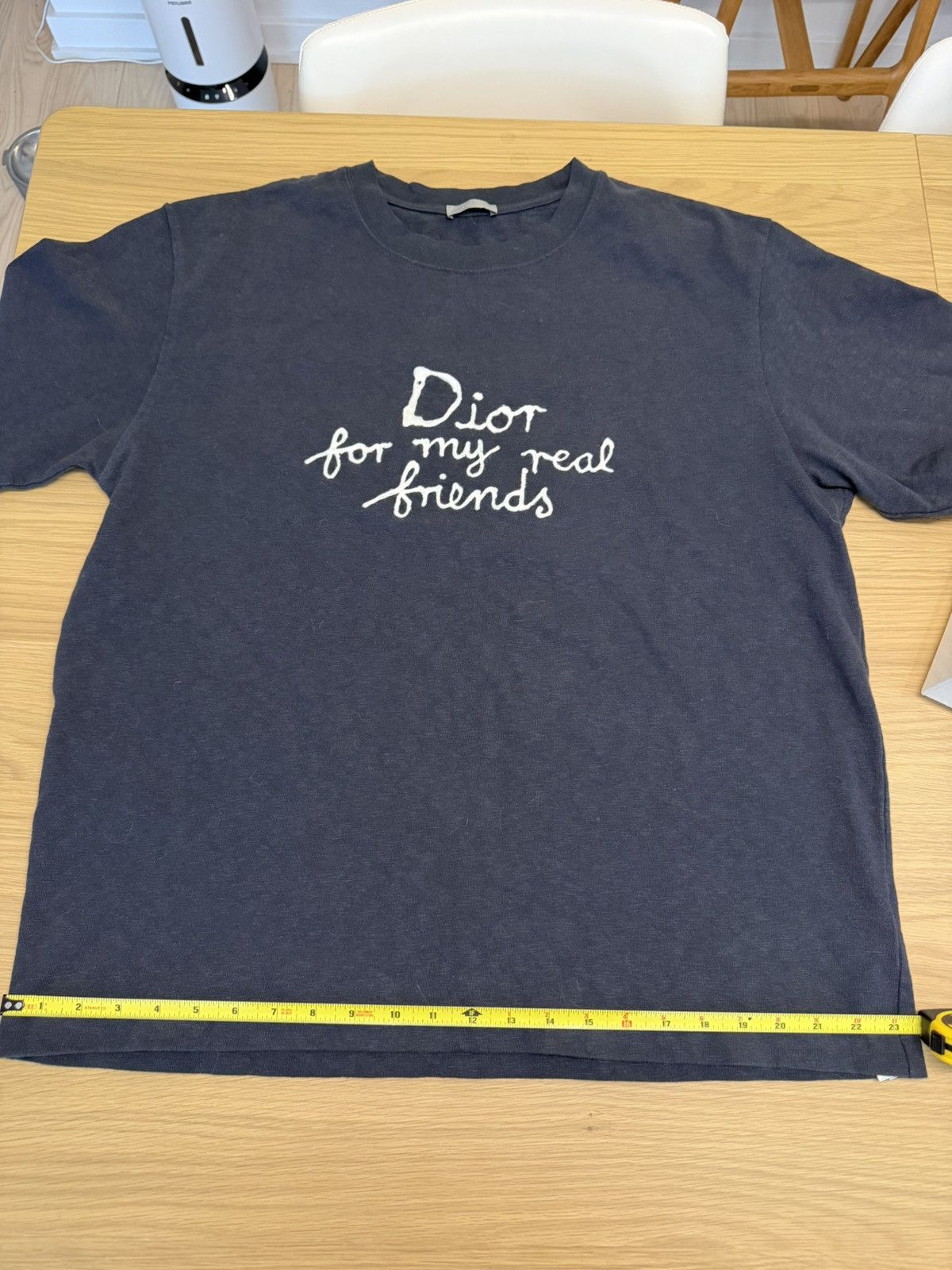 Dior “For My Real Friends” Tee – Washed Black / Vintage Fade Size US XL / EU 56 / 4 - 18 Thumbnail