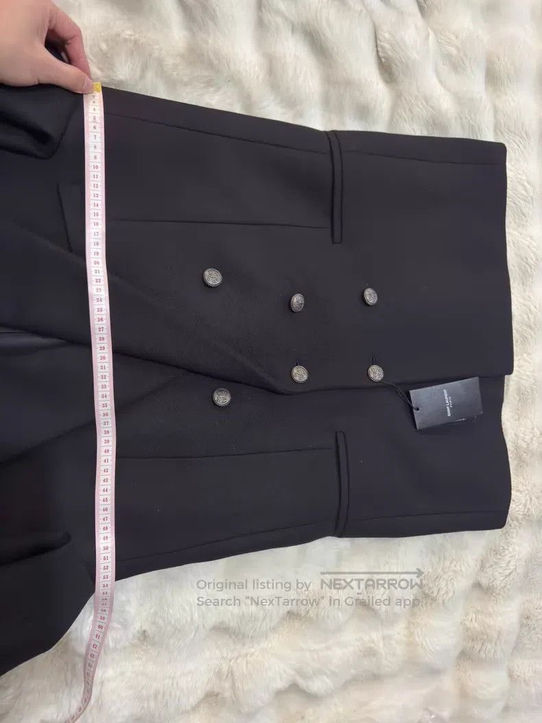 Saint Laurent Paris Saint Laurent Paris Black and Gold Cashmere Men's Overcoat Size US M / EU 48-50 / 2 - 7 Thumbnail