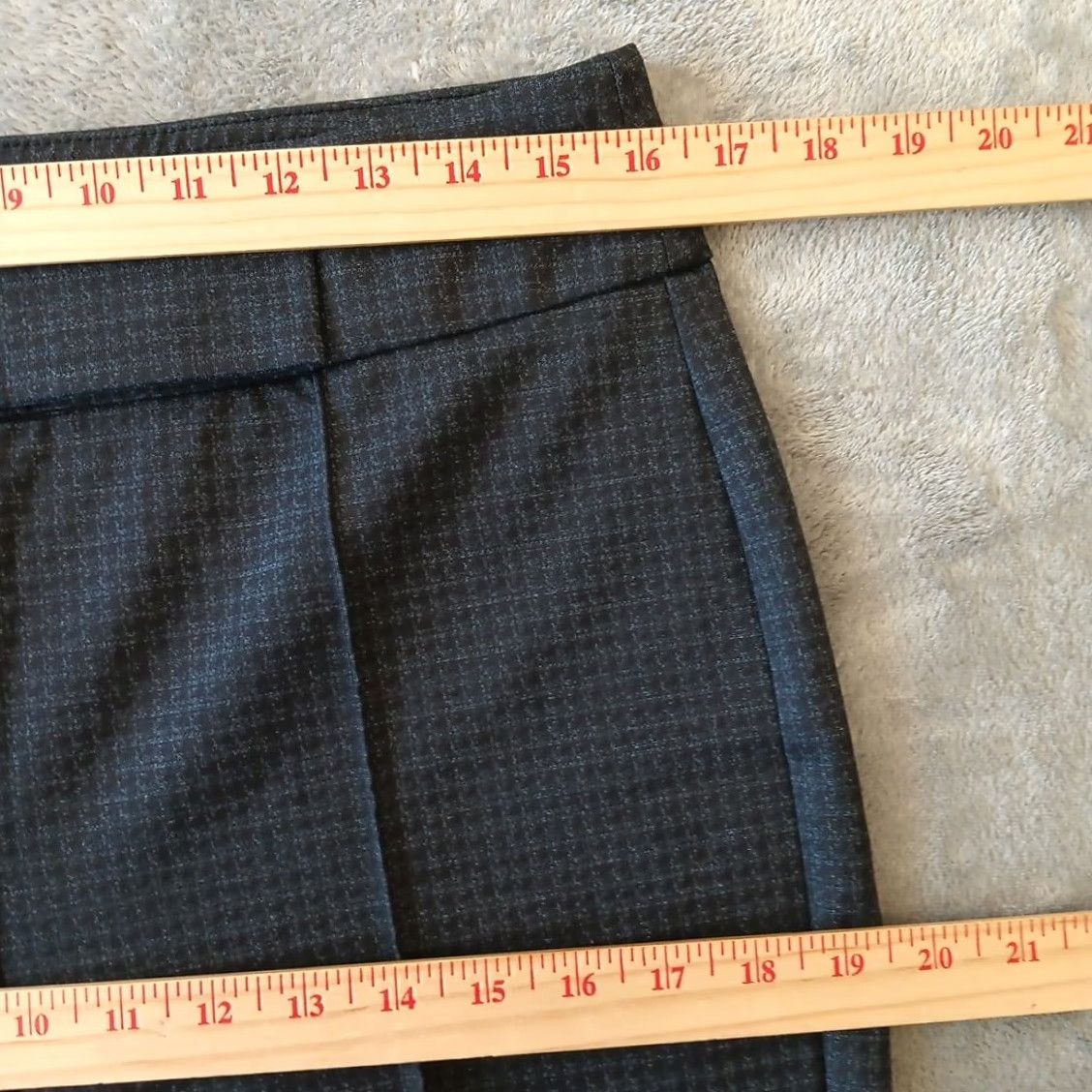 Vintage Zac & Rachel Pants Womens Medium Blue Geometric Pull On Stretch Ankle Straight Size 32" / US 10 / IT 46 - 3 Thumbnail