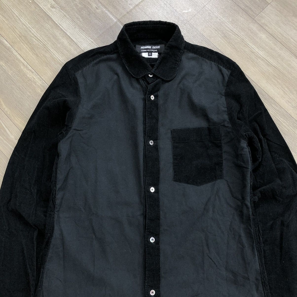 Comme des Garcons Homme Deux AW10 Comme des Garcons Homme Deux CDG Corduroy Mix Shirt Size US S / EU 44-46 / 1 - 4 Thumbnail