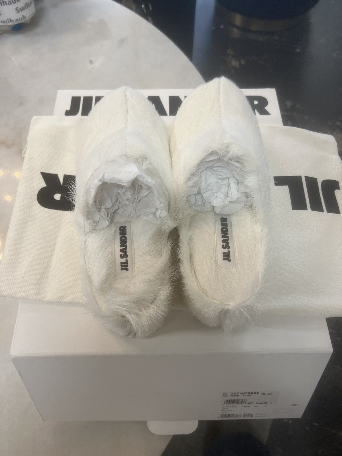 Jil Sander Fur Clogs- Chalk Size US 7 / IT 37 - 2 Thumbnail