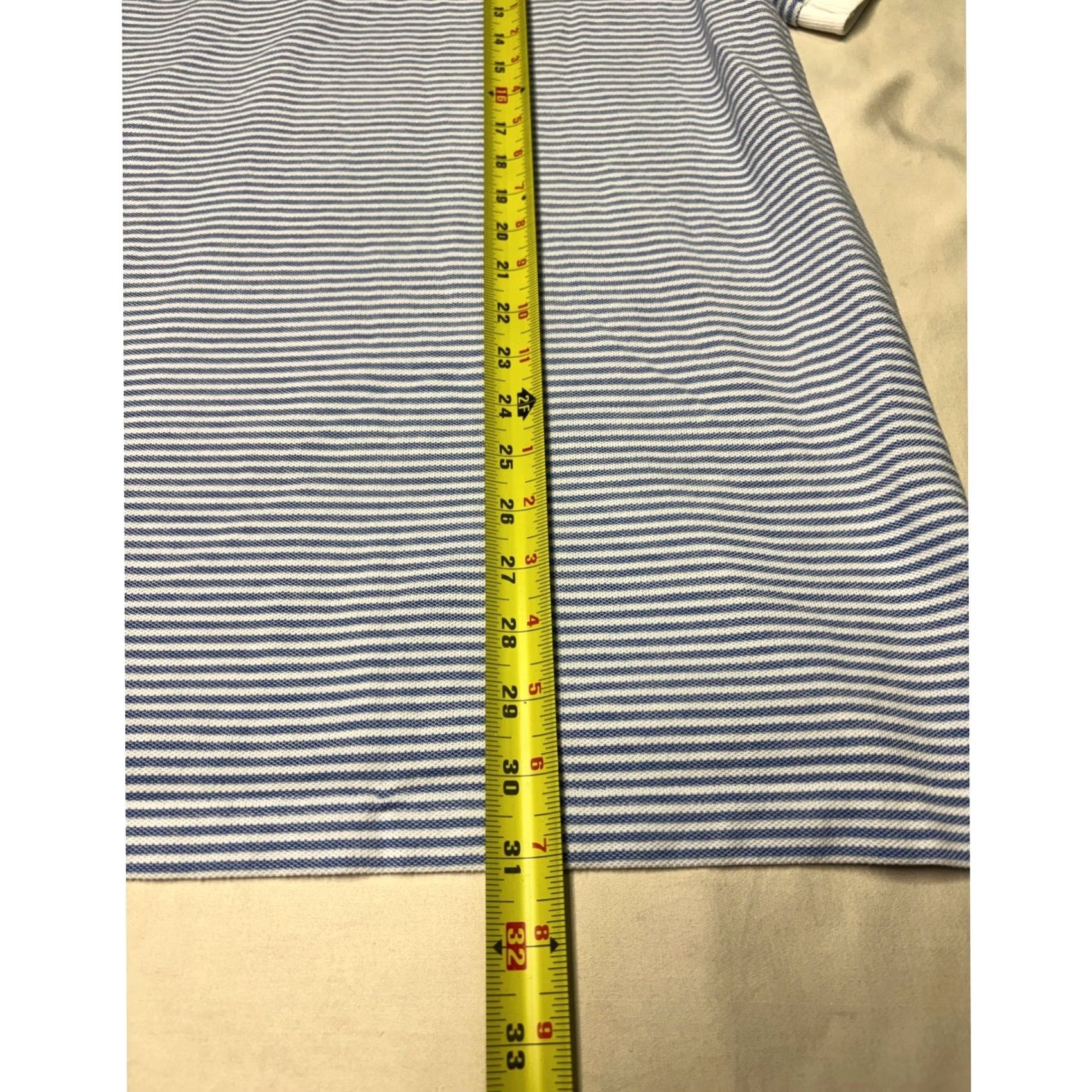 Brooks Brothers Brooks Brothers Polo Mens XXL Blue White Striped Slim Fit Cotton Performance Size US XXL / EU 58 / 5 - 5 Thumbnail