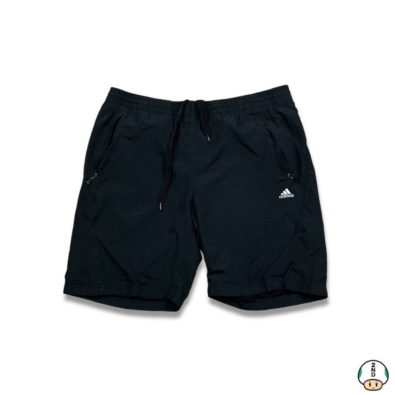 Nike × Vintage Adidas Shorts Medium Stripes Logo Spell Out Lined Gym Pants Size US 34 / EU 50 - 1 Thumbnail