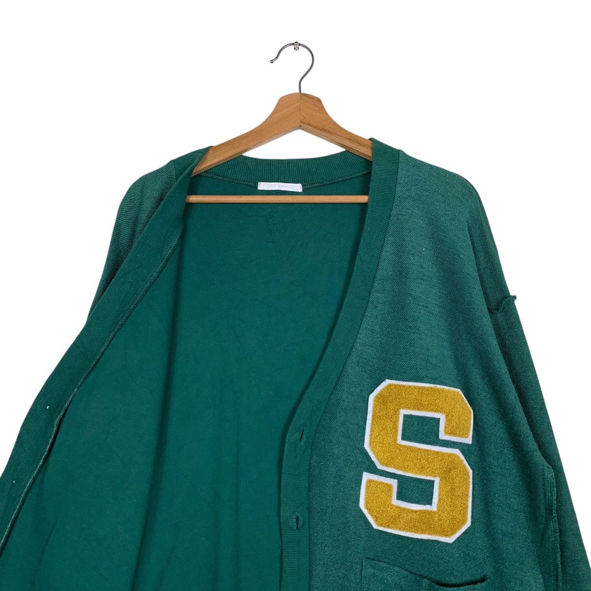 Japanese Brand SPINNS Capital S Green Light Cardigan #1454-C66 Size US M / EU 48-50 / 2 - 10 Thumbnail
