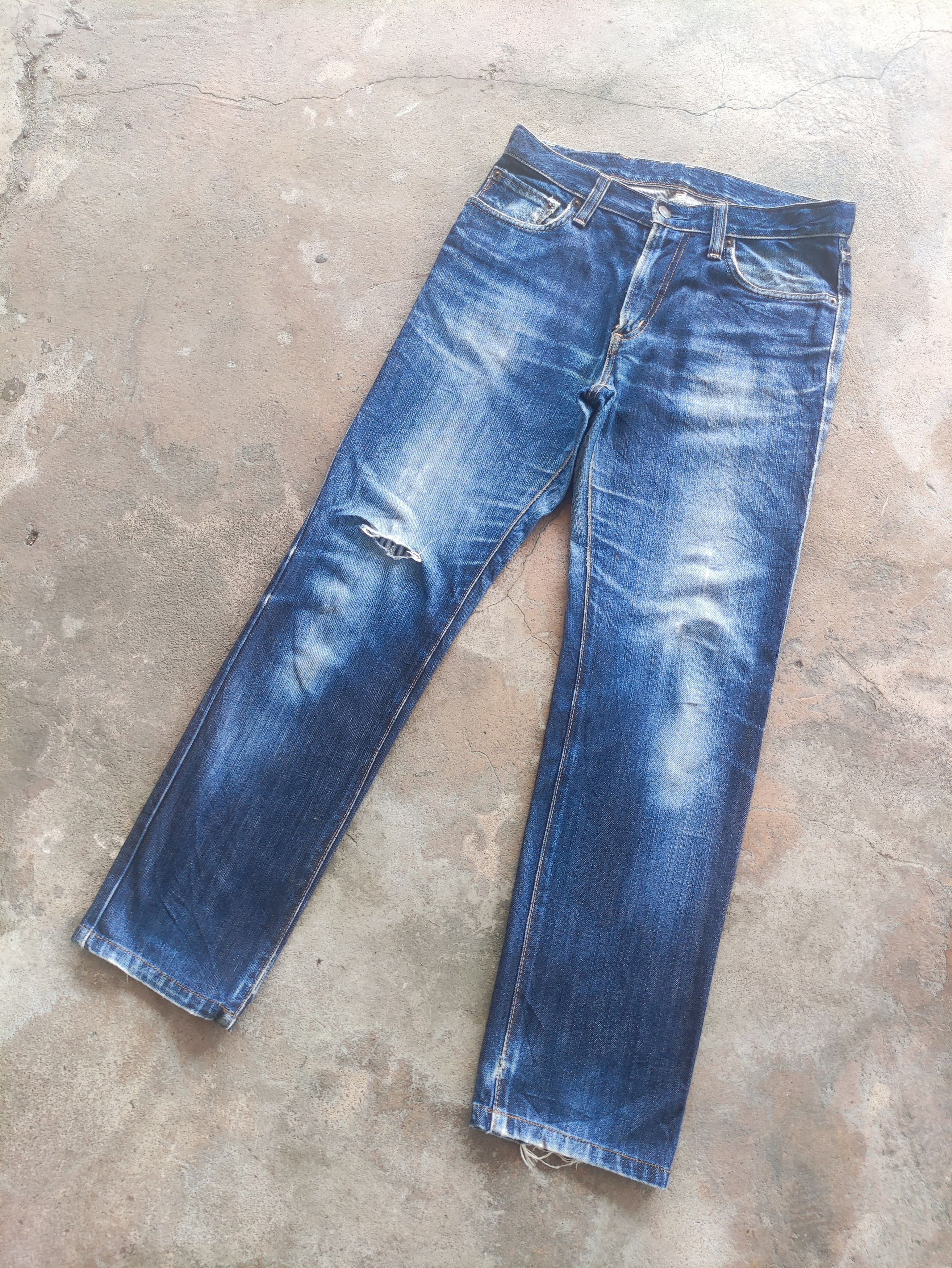 Edwin × Jean × Vintage W32💥 Vintage Edwin 402 Made In Japan Distressed Faded Pants Size US 32 / EU 48 - 1 Thumbnail