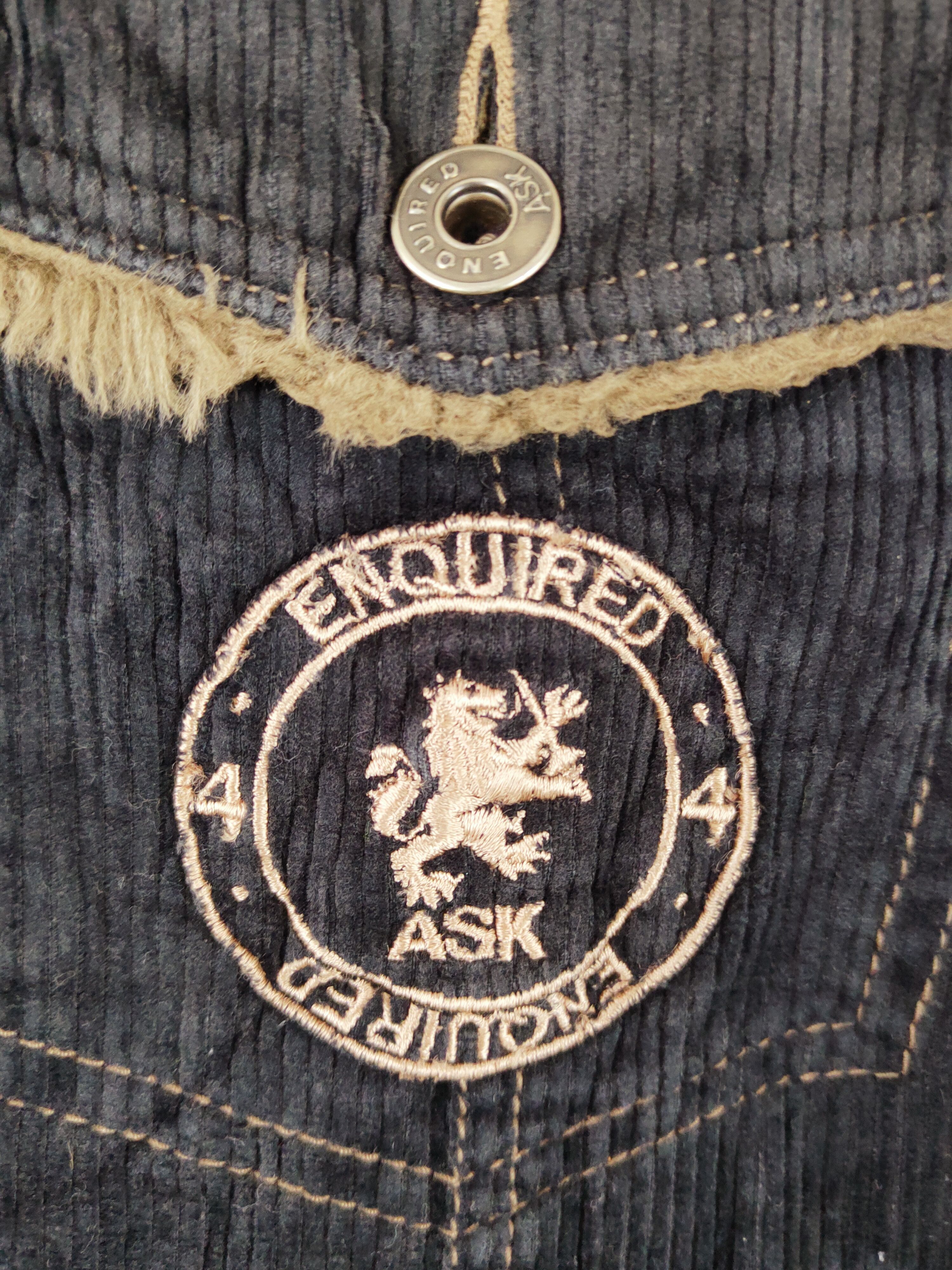 Japanese Brand Ask Black Corduroy Jackets winter #W168 Size US M / EU 48-50 / 2 - 7 Thumbnail