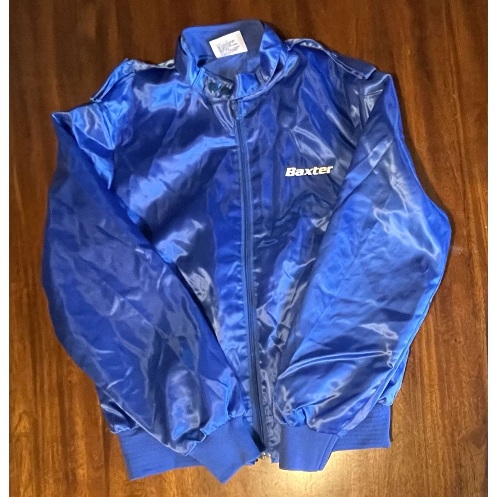 Vintage VINTAGE SATINS Baxter Jacket Satin/Nylon Men’s Medium Full Zip J1882 Blue 80s 90s Logo Bomber Jacket Mens Regular Short Sleeve? Size US M / EU 48-50 / 2 - 4 Thumbnail
