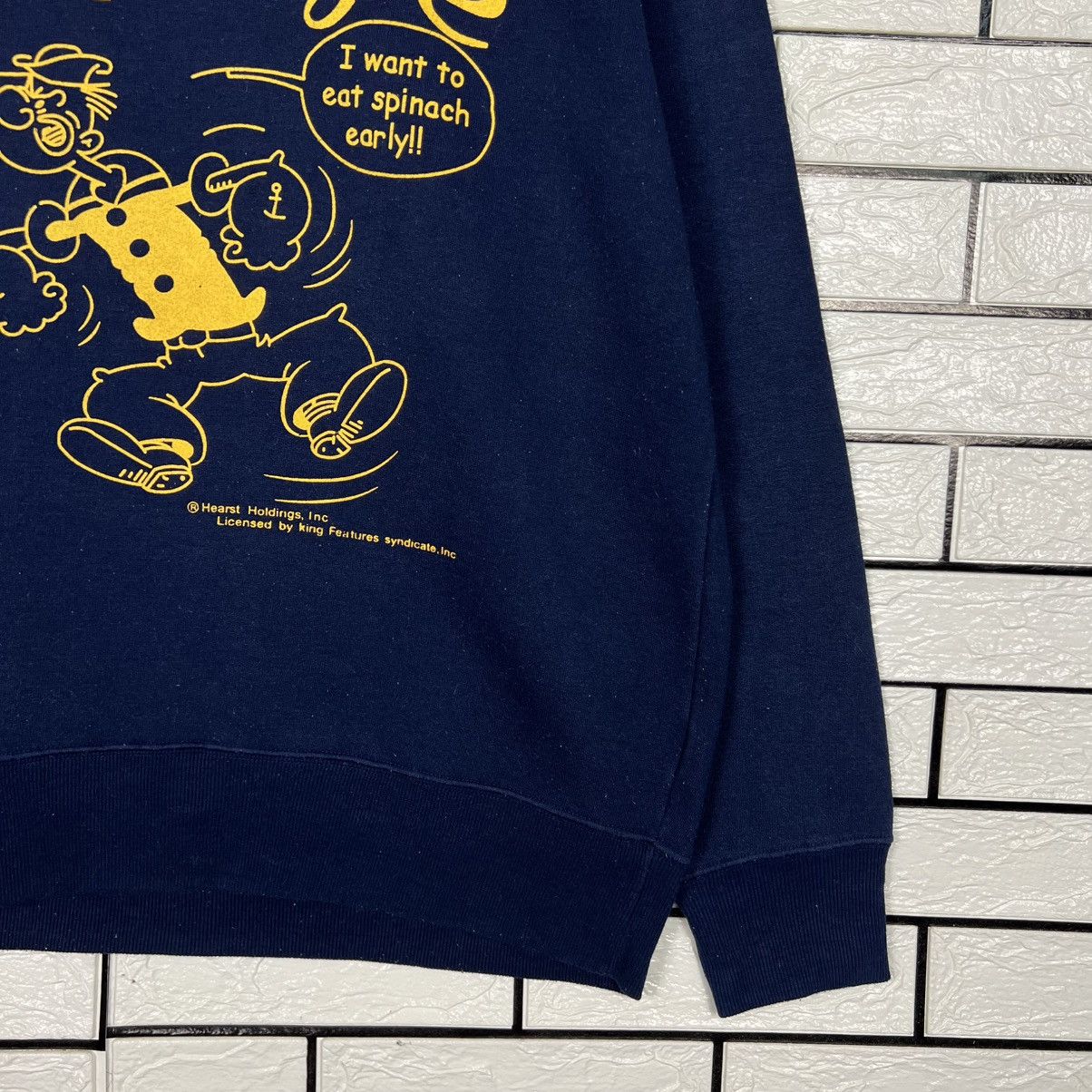 Vintage POPEYE THE SAILORMAN Graphic Crewneck Sweatshirt #3983-C181 Size US L / EU 52-54 / 3 - 8 Thumbnail
