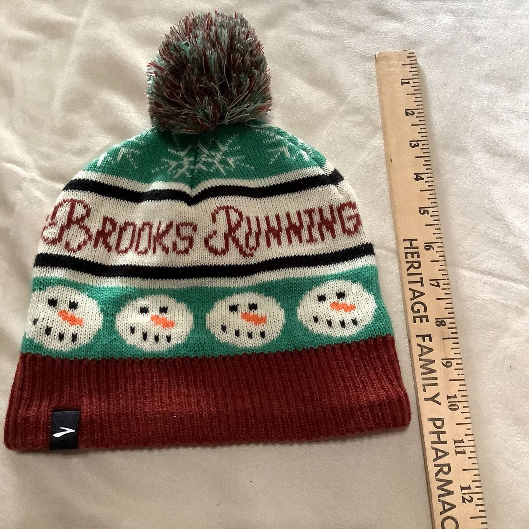 Brooks Brooks Running Beanie Lined Knit Maroon Multicolor Women Size ONE SIZE - 2 Thumbnail