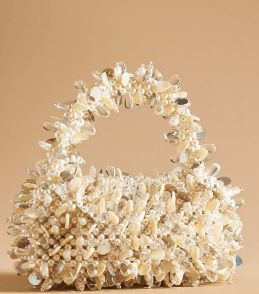 Anthropologie Pearl Fringe Handbag Size ONE SIZE - 1 Thumbnail