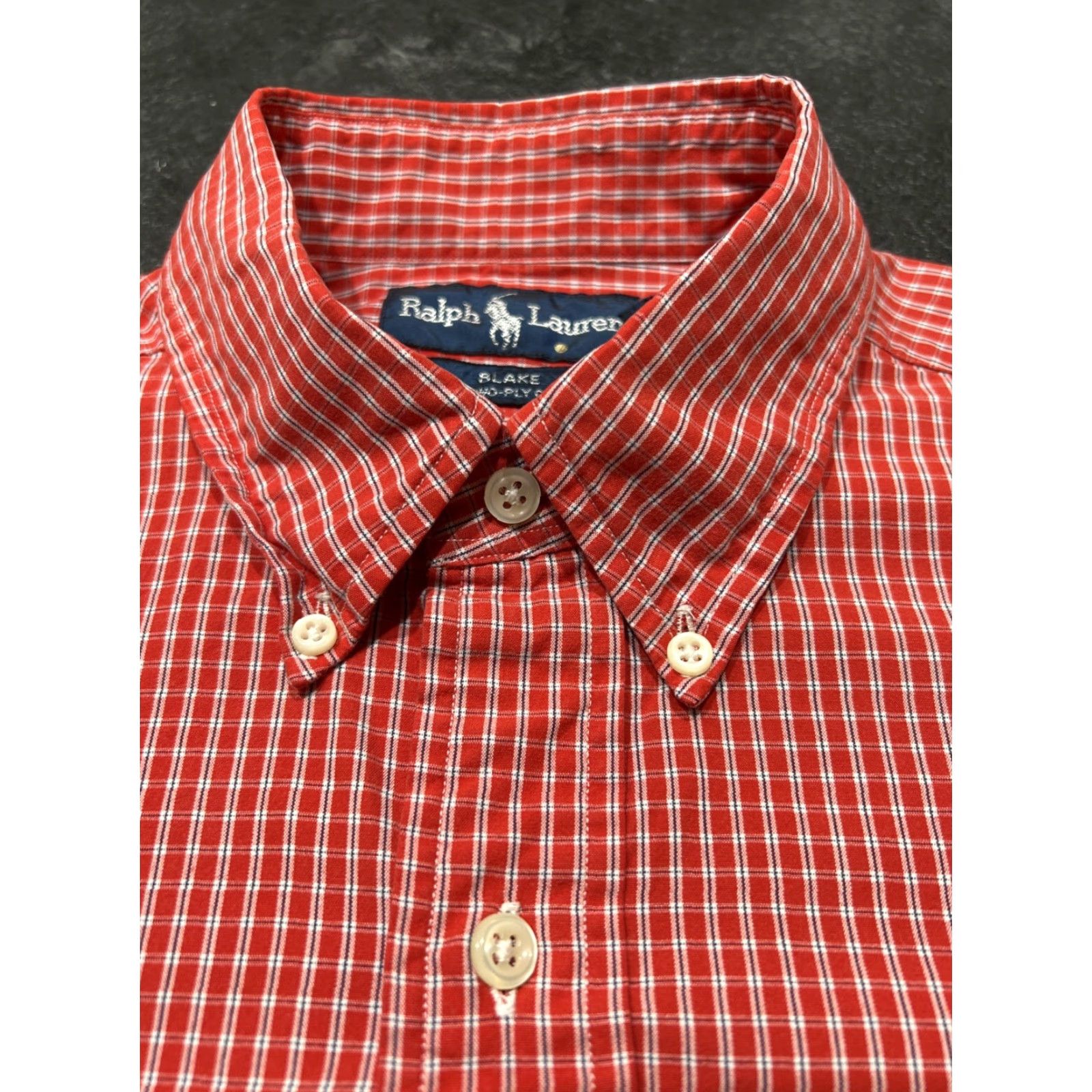 Ralph Lauren Ralph Lauren Blake Men’s Button-Down Shirt Long Sleeve Plaid Cotton Red Check Size US L / EU 52-54 / 3 - 4 Thumbnail