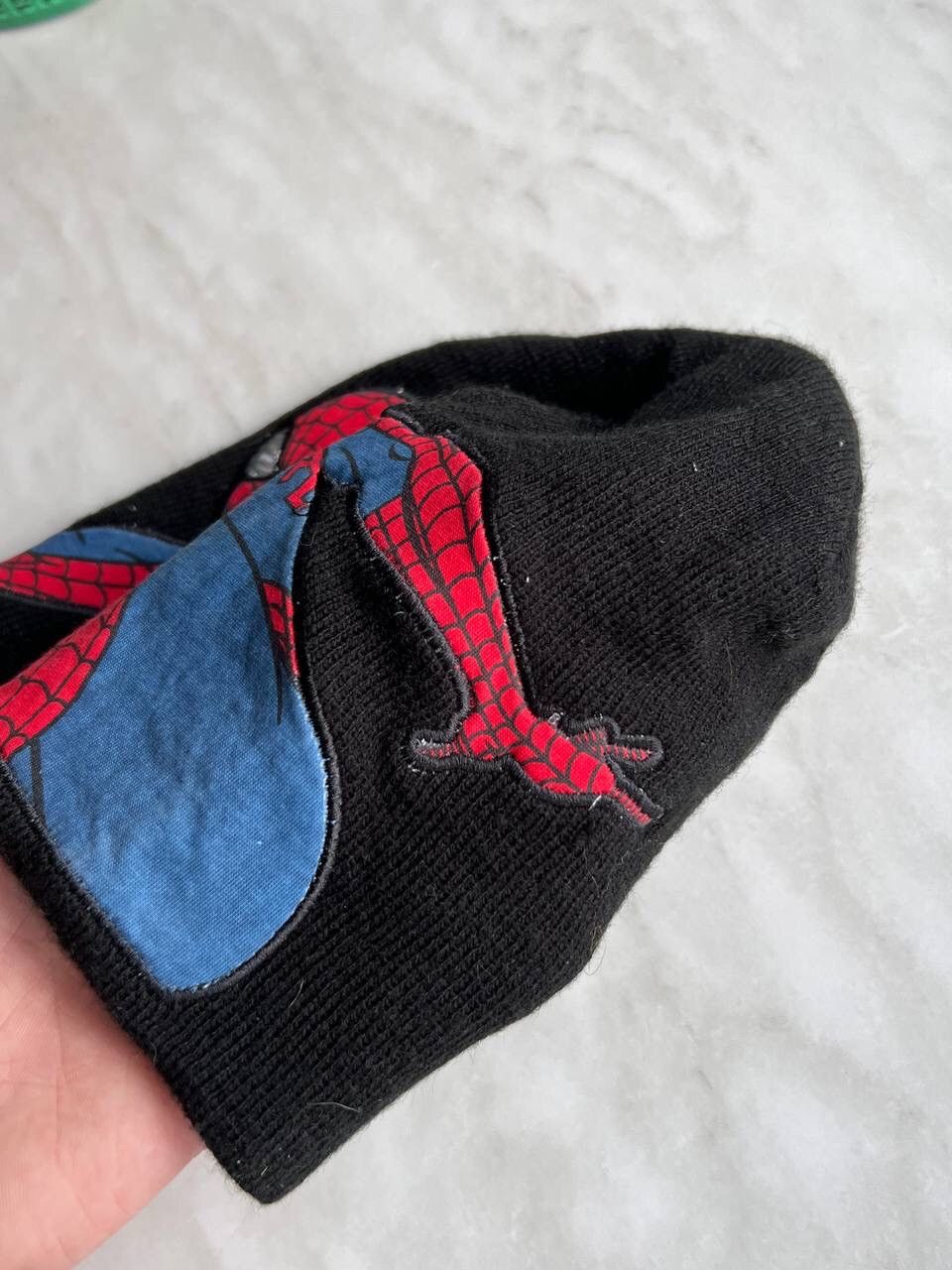 Japanese Brand × Vintage Y2k Spider Man Beanie Hat Eye Big Logo 00s Size ONE SIZE - 4 Thumbnail