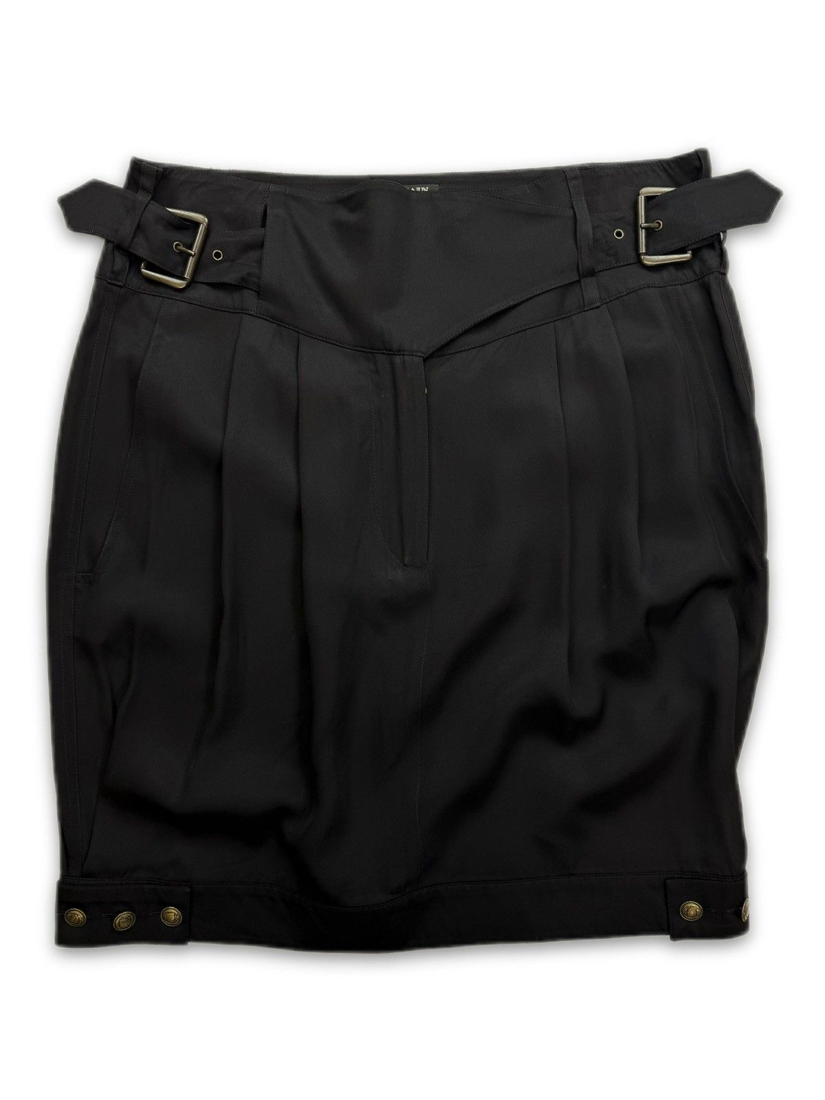 Balmain HIGH WAIST FIVE BUTTON SEE THROUGH KNIT MIDI SKIRT