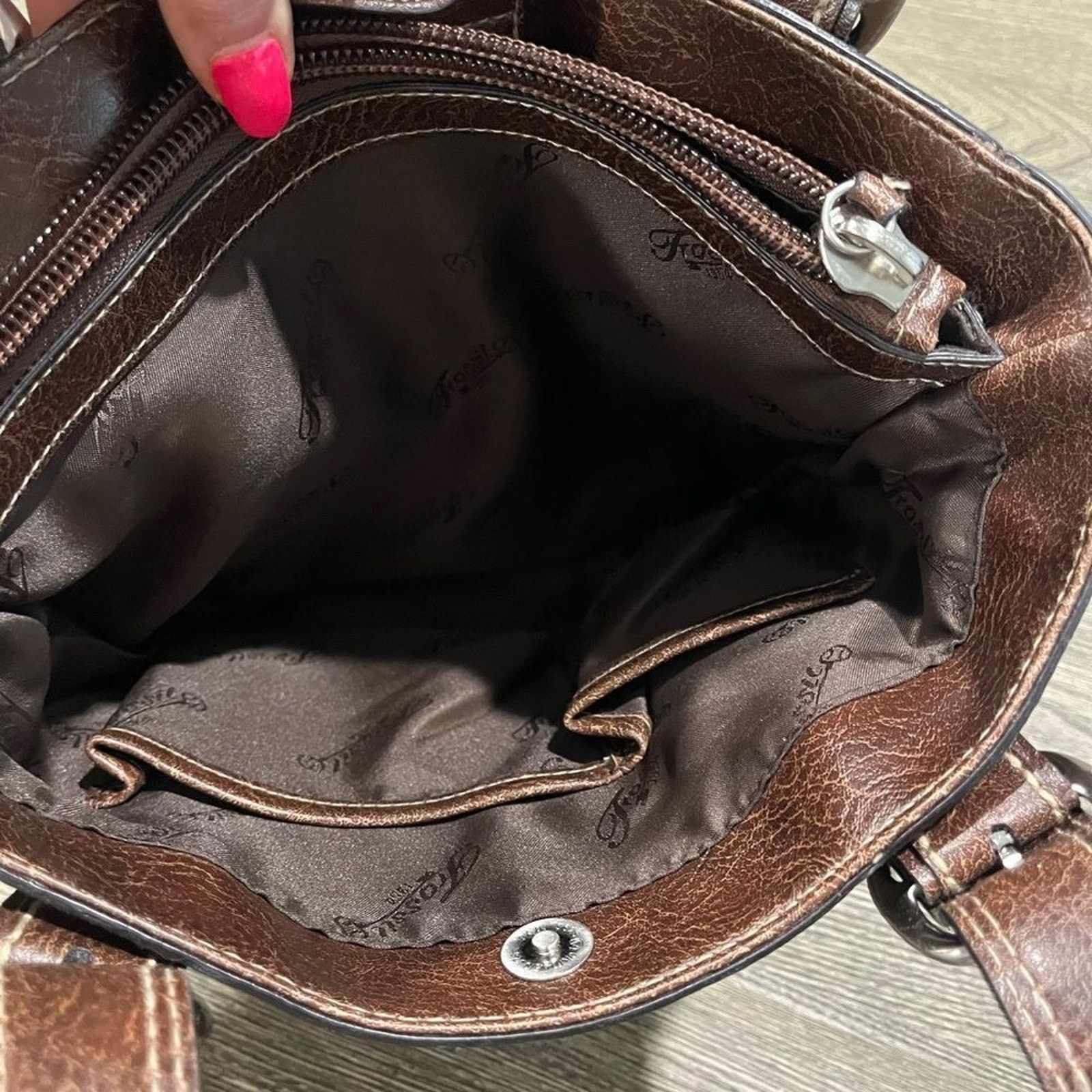 Fossil Fossil Classy Purse Patterned Shoulder Bag Adjustable StrapM Size ONE SIZE - 10 Thumbnail