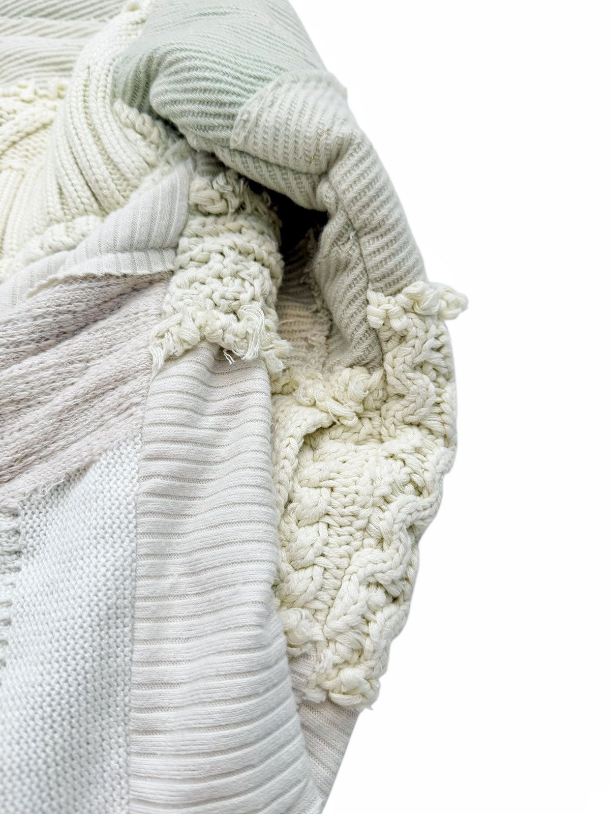 Greg Lauren Mint Cropped Fisherman GL1 Kimono Knit Patchwork Size US S / EU 44-46 / 1 - 9 Thumbnail