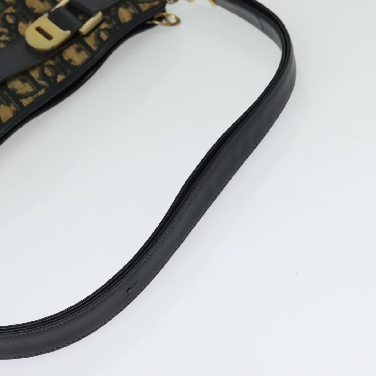 Dior DIOR Trotter Canvas Shoulder Bag Navy Gold Size ONE SIZE - 7 Thumbnail
