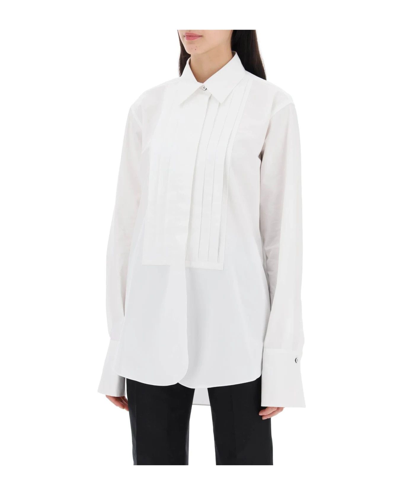 Jil Sander o1y1025 Solid Color Shirt in White Size M / US 6-8 / IT 42-44 - 2 Thumbnail