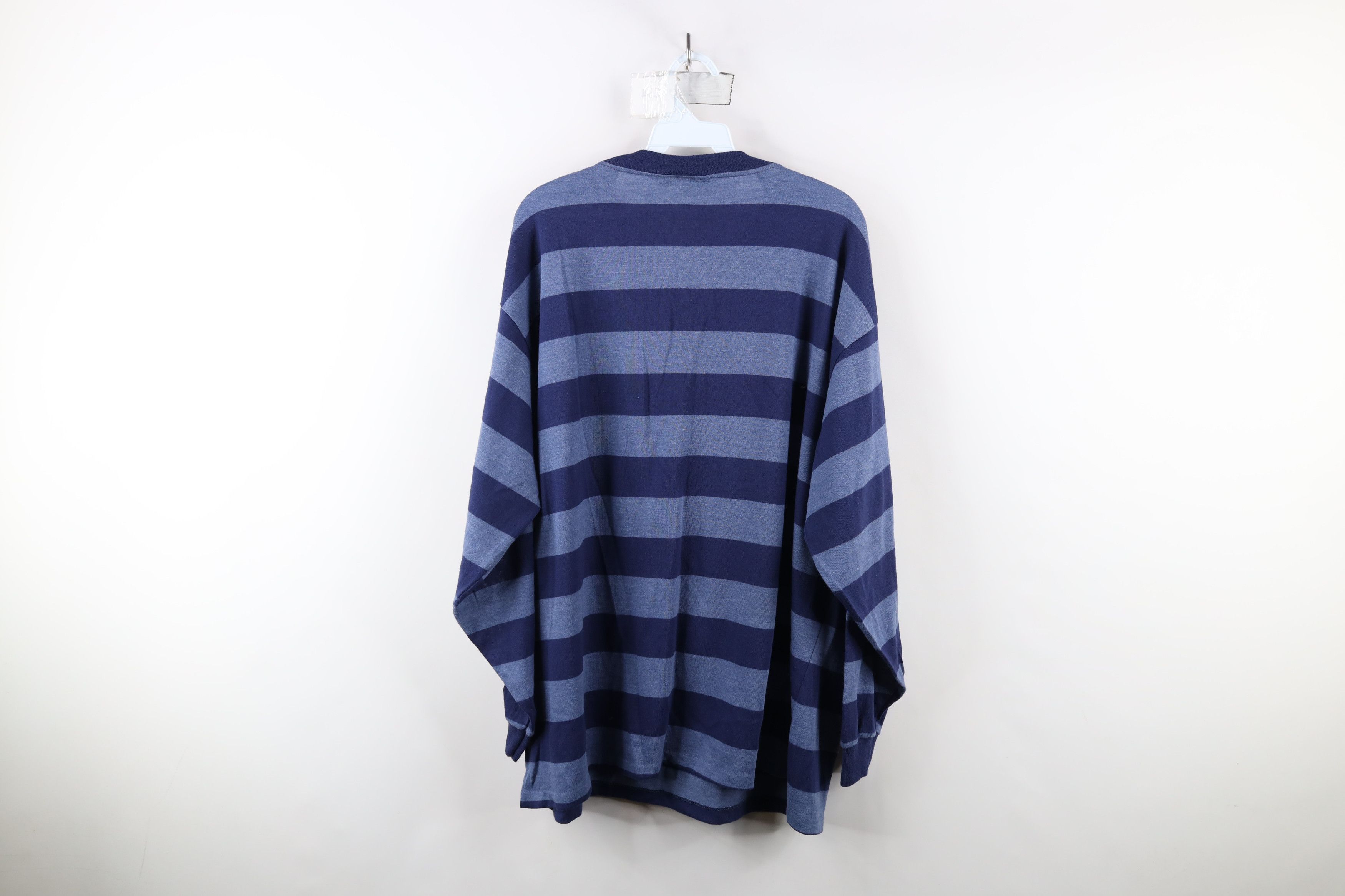 Vintage Vintage 90s Streetwear Block Long Sleeve Henley T-Shirt USA Size US XL / EU 56 / 4 - 10 Thumbnail