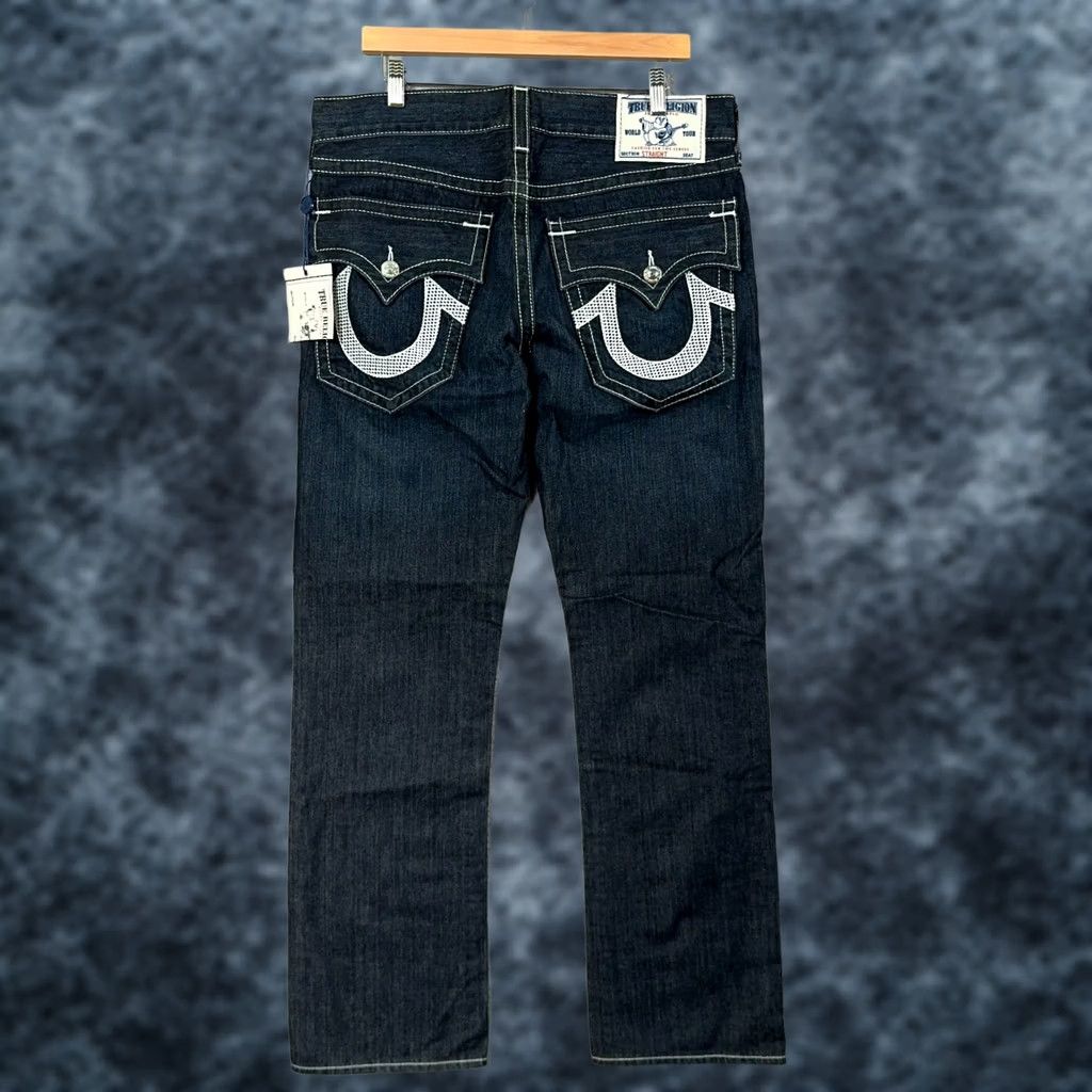 True Religion VINTAGE True Religion Jeans Men 34 Ricky Denim 5-Pocket Logo Checkered Y2K Baggy Straight Streetwear Size US 34 / EU 50 - 1 Thumbnail