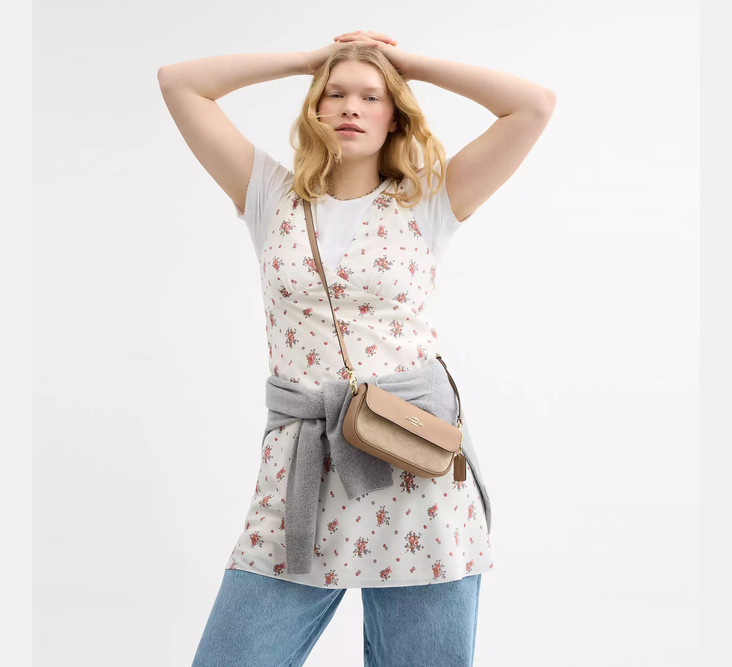 Coach Hailey Flap Bag With Signature Canvas CAN94 Size ONE SIZE - 7 Thumbnail