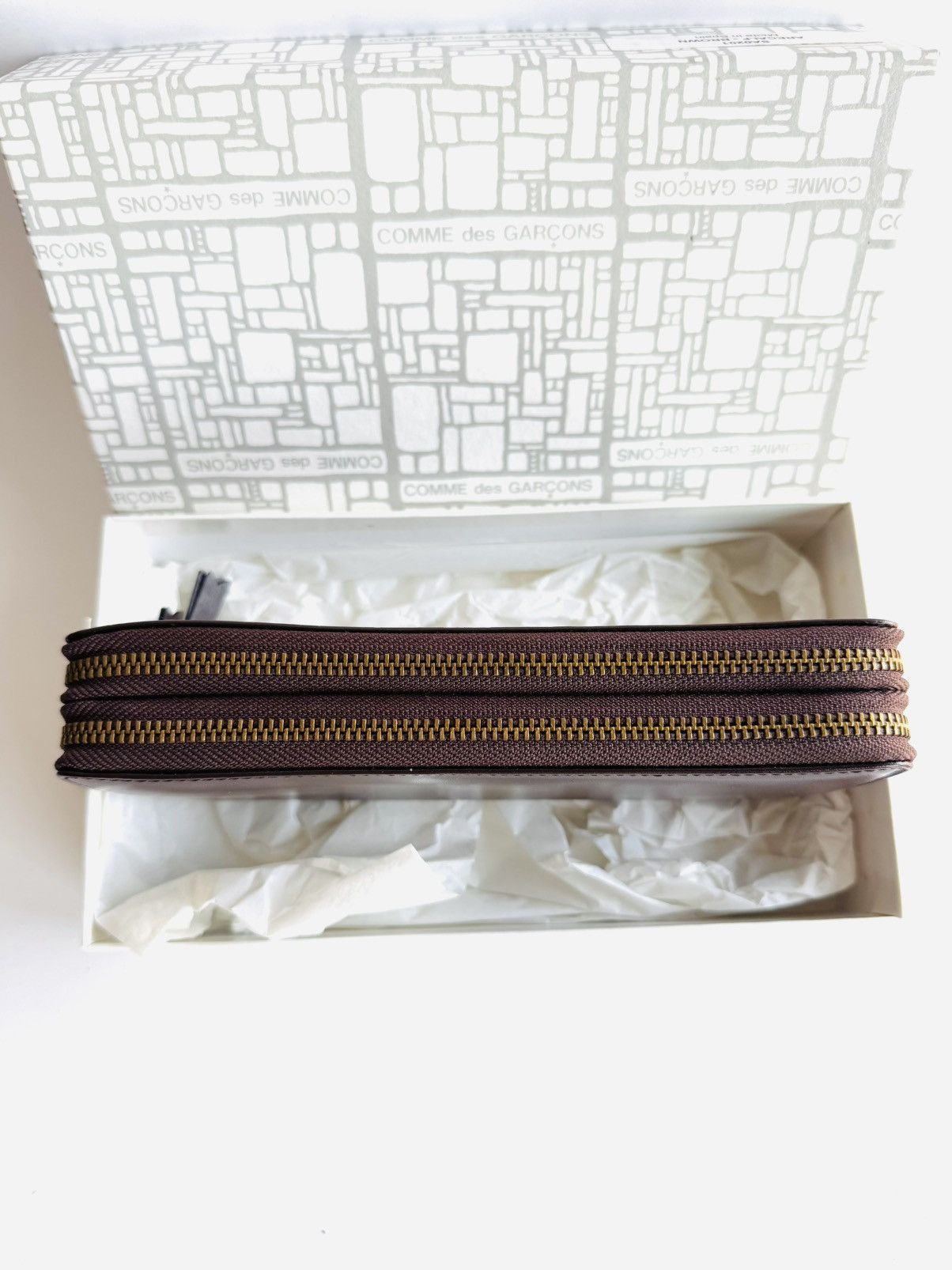 Comme des Garcons × Japanese Brand New lg Comme des Garcons dbl zip continental wallet blue CDG Size ONE SIZE - 4 Thumbnail