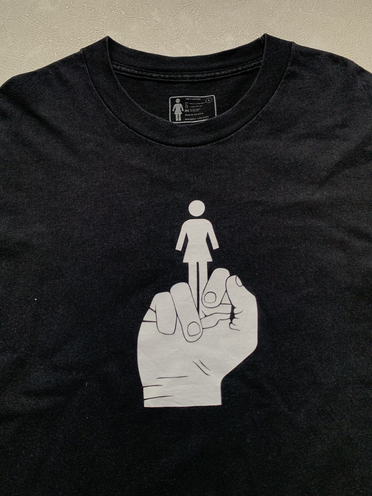 Girl Skateboards × Hook-Ups Y2K Vintage Girl Skateboarding 00s Middle finger Size US L / EU 52-54 / 3 - 2 Thumbnail